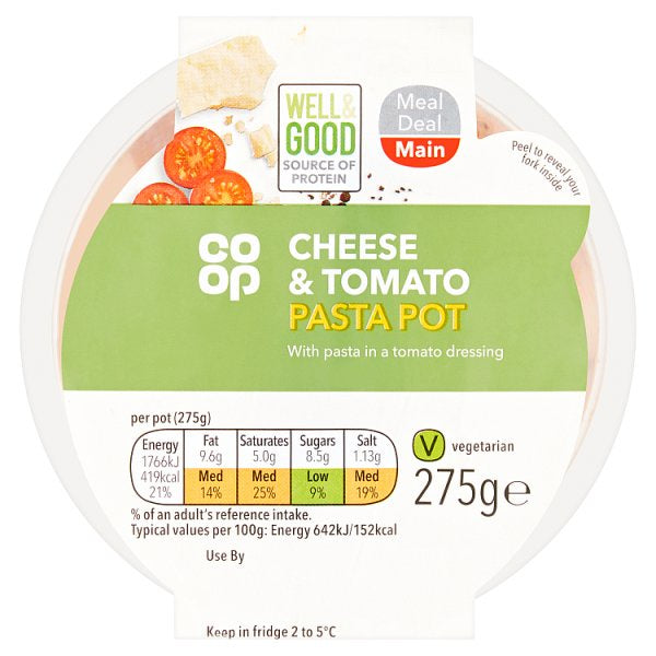 Co-op Cheese & Tomato Pasta Pot 275g