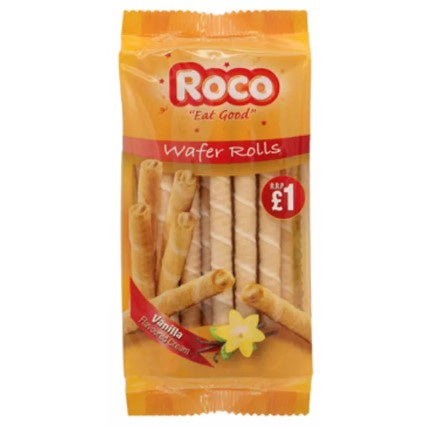 Roco Vanilla Creme Wafer Rolls 250g