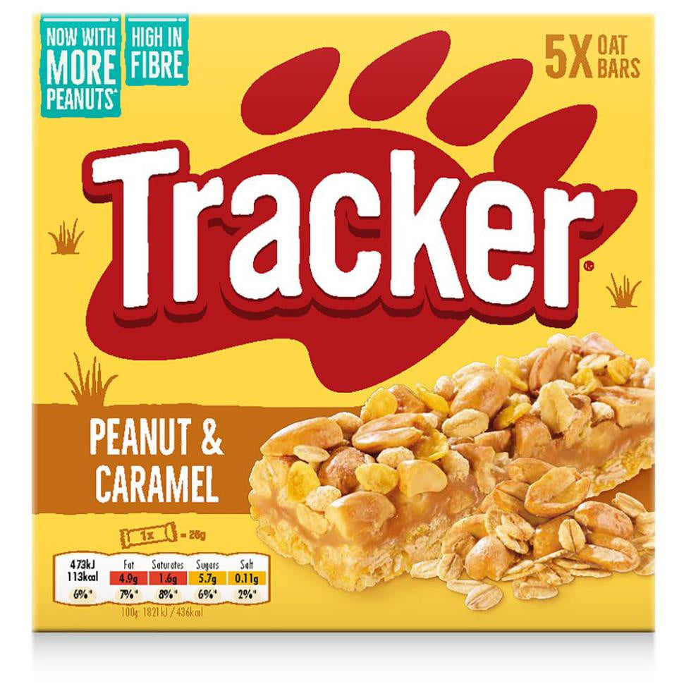 Tracker Crunchy Caramel & Peanut Cereal Bars (5)*