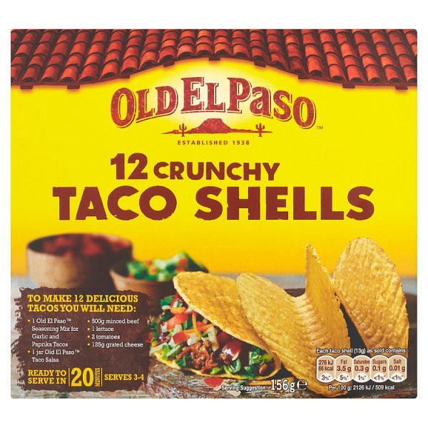 Old El Paso Taco shells 12pk #
