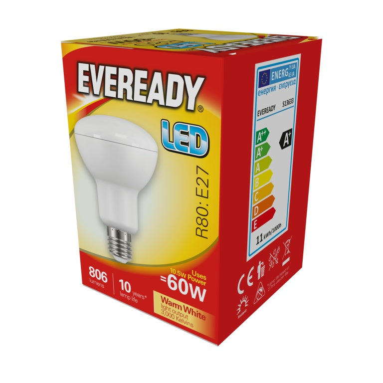 Eveready LED R80 10.5W Warm White*