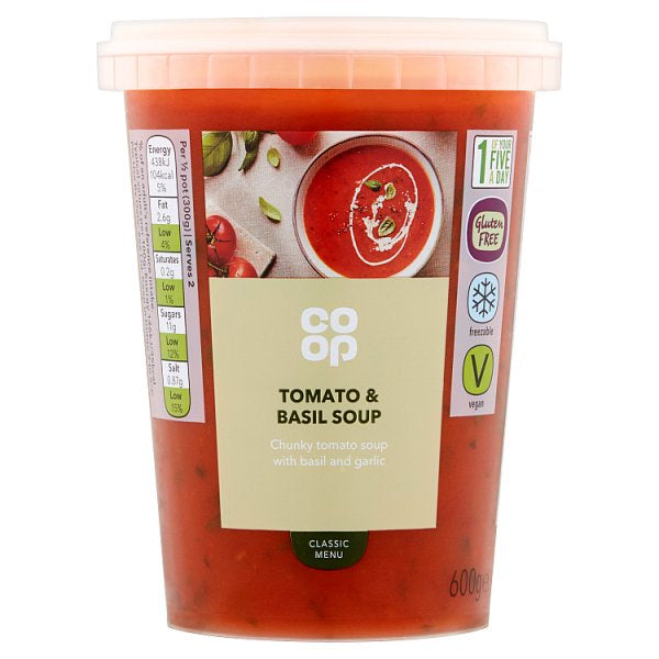 Co-op GF Tomato & Basil Soup 600g