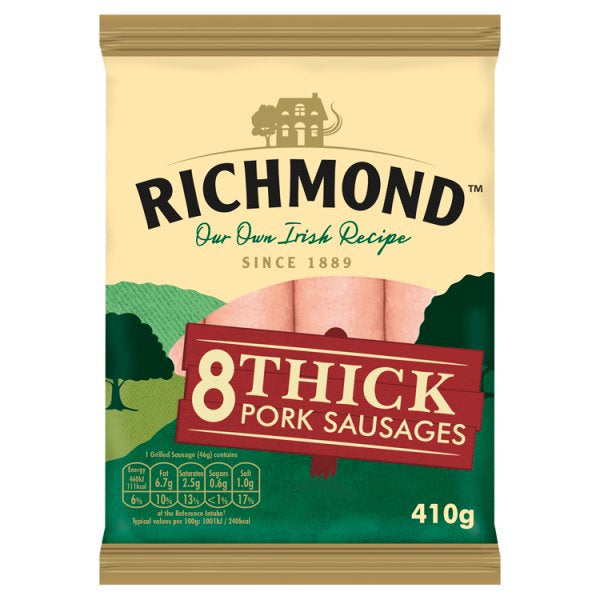 Richmond Thick Pork Sausage 8pk