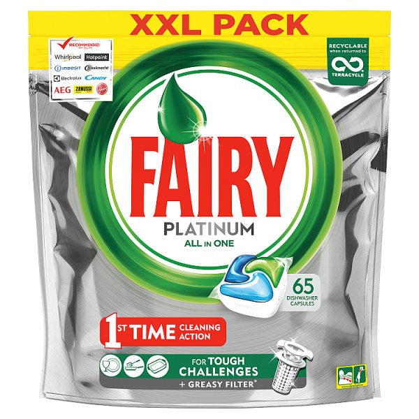 Fairy Platinum AIO Dishwasher Tabs 65pk*#