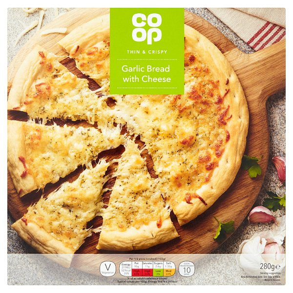 Co op Thin & Crispy Garlic Bread with Cheese