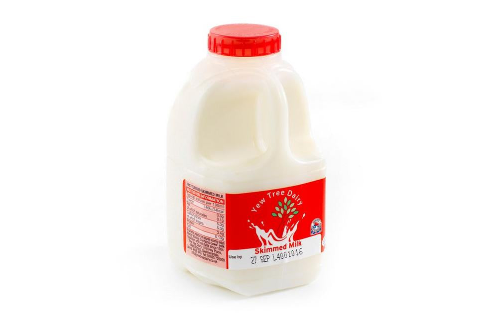 Yew Tree Fresh Skimmed Milk 1pt