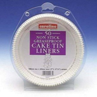 Caroline Cake Tin Liners 7" 50pk*