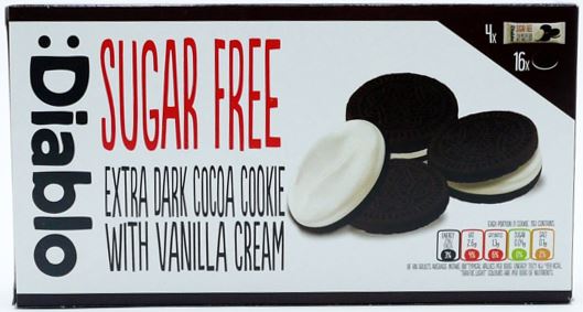 Diablo S/Free Dark Vanilla Cookies 4pk 176g