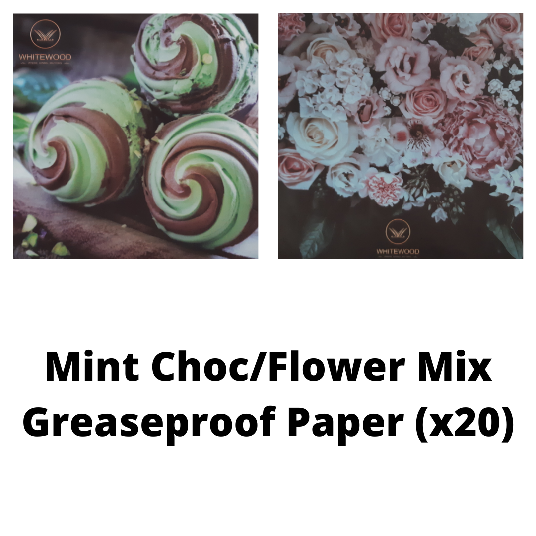 Mint Choc/Flower Mix Greaseproof Paper (x20)*