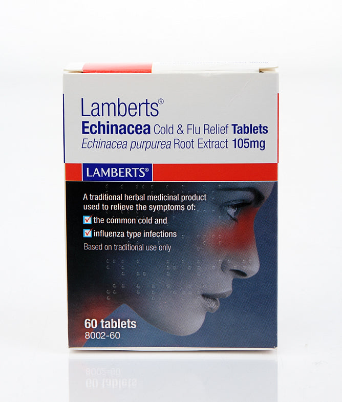 H01-8002/60 Lamberts Echinacea Cold and Flu Relief Tablets 105mg*