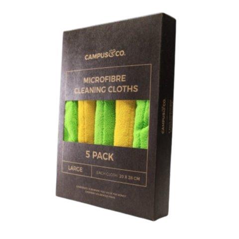 Campus&Co Microfibre Cleaning Cloths 5 Pack Large*