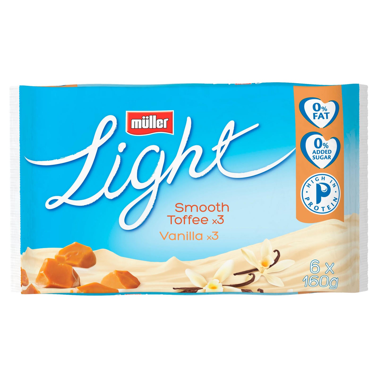 Muller Light Yogurts Vanilla/Toffee 6pk