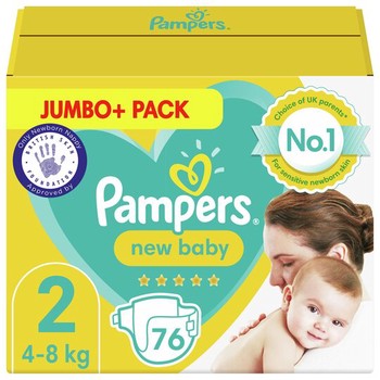 Pampers New Baby Nappies Size 2 Jumbo plus 76 Pack