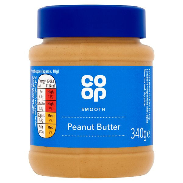 Co-op Smooth Peanut Butter - 340g
