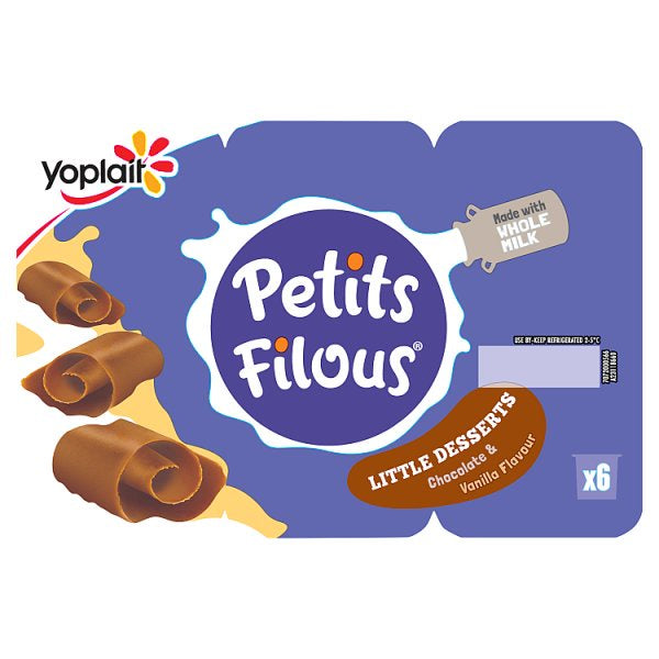 Petit Filous Choc & Van Dessert 6x50g#