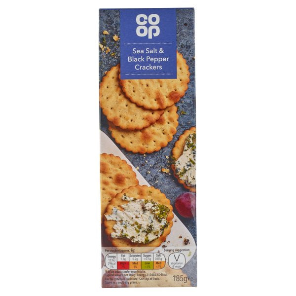 Co-op Sea Salt Scallop Crackers 185g