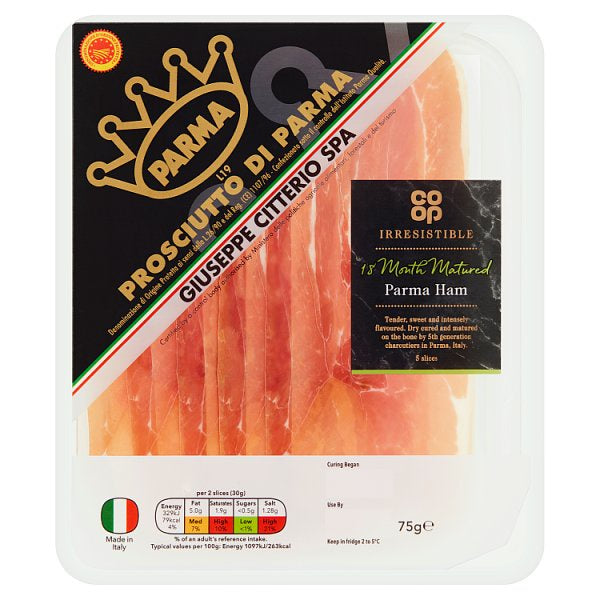 Co-op Irresistible Italian Parma Ham 75g