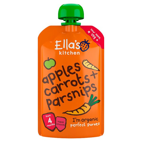 Ella's Kitchen Organic Carrot & Apple & Parsnip 4m 120g