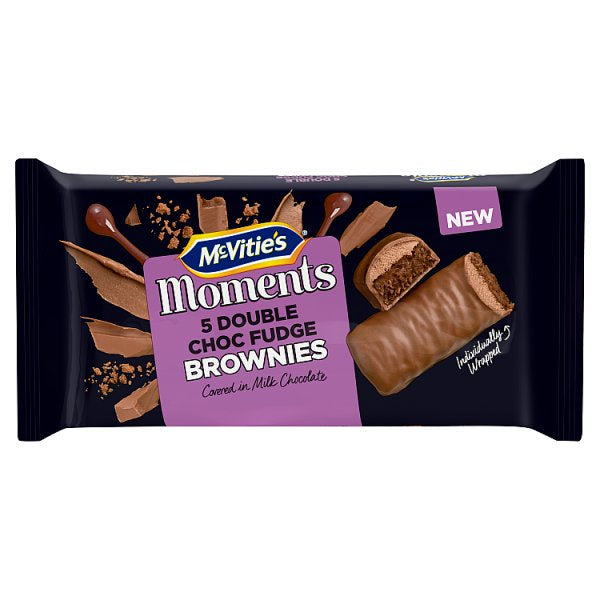 McVities Moments Dbl Choc Fudge Brownies 5pk#