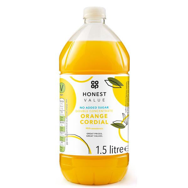 Co-op Honest Value Orange Cordial 1.5L