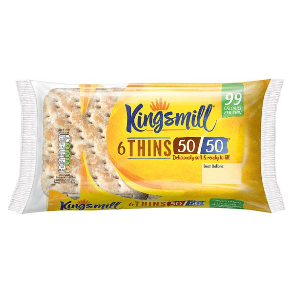 Kingsmill 50/50 Thins 6pk