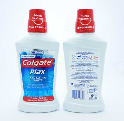 Colgate Plax Mouthwash Whitening 500ml *