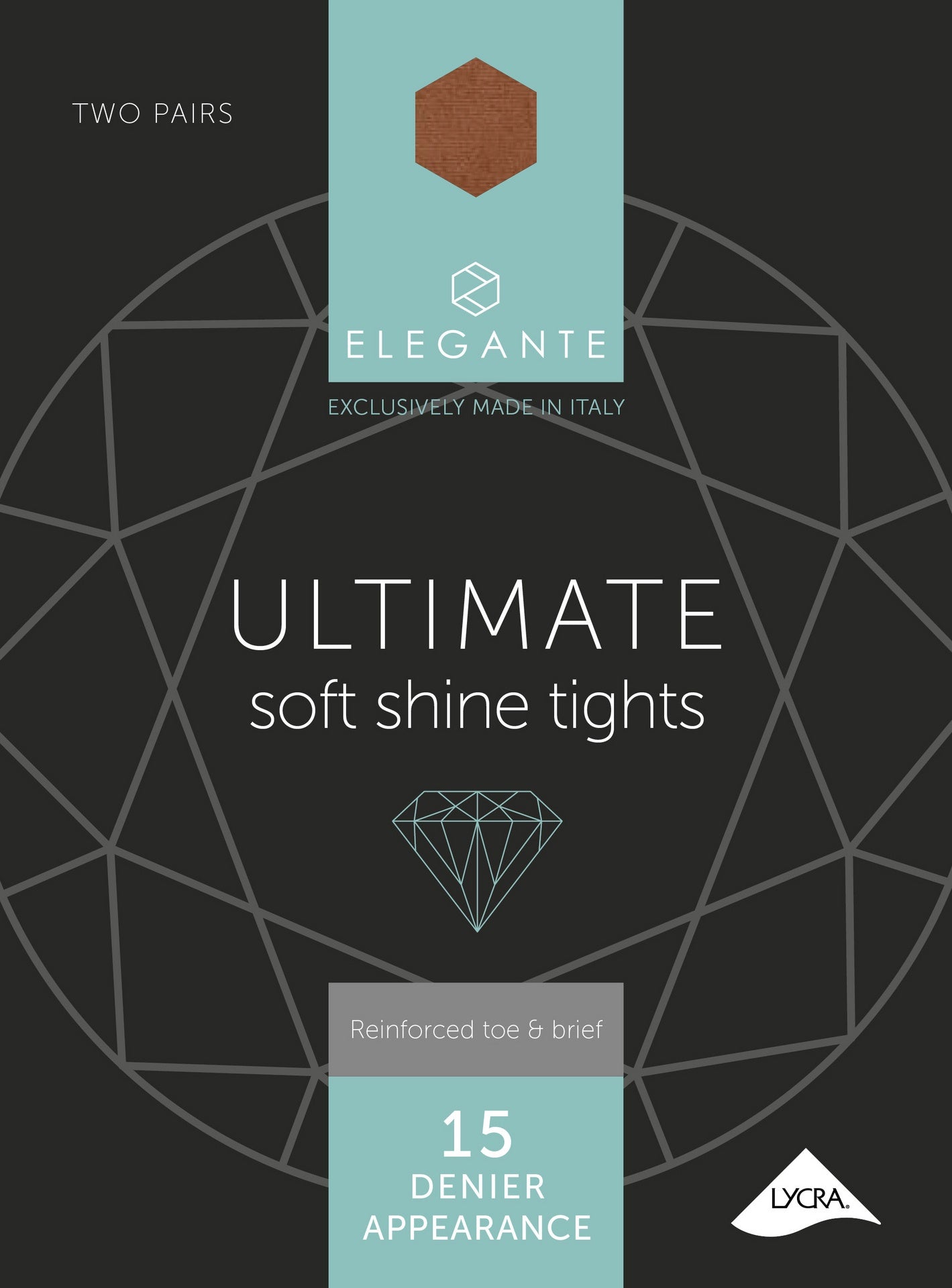 E0301 - Elegante Ultimate Softshine Tights 2PP - Bronze Glow S*