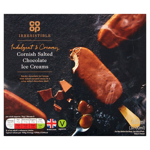 Co-op Irresistible Salted Chocolate Stick 3pk*