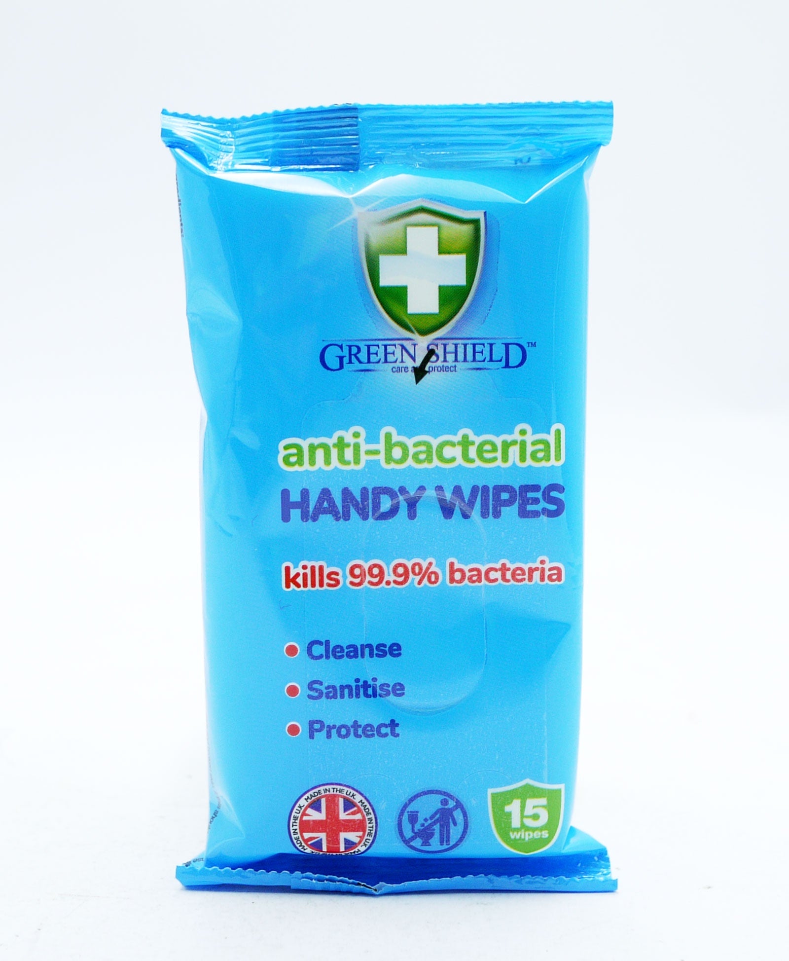 Greenshield Antibac Handy Wipes 15pk*