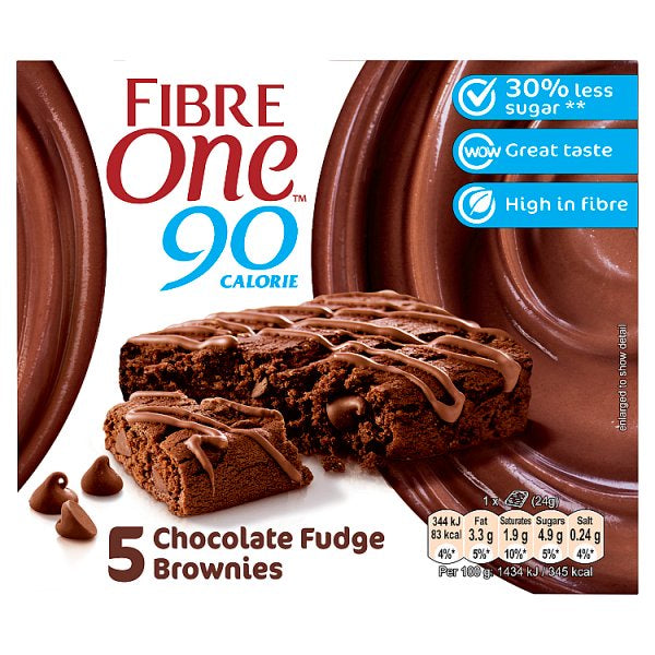 Fibre 1 Choc Fudge Brownie 30% less sugar 5x24g #