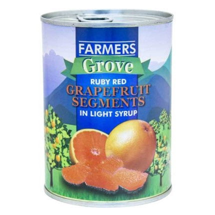 Farmers Grove Ruby Grapefruit Segments in light syrup 540g