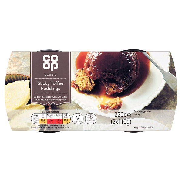 Co op Sticky Toffee Pudding x 2