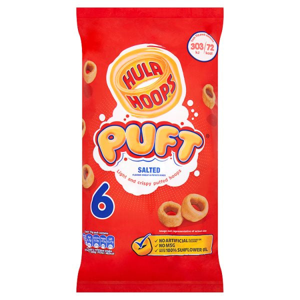 Hula Hoops Puft Salted 6pk