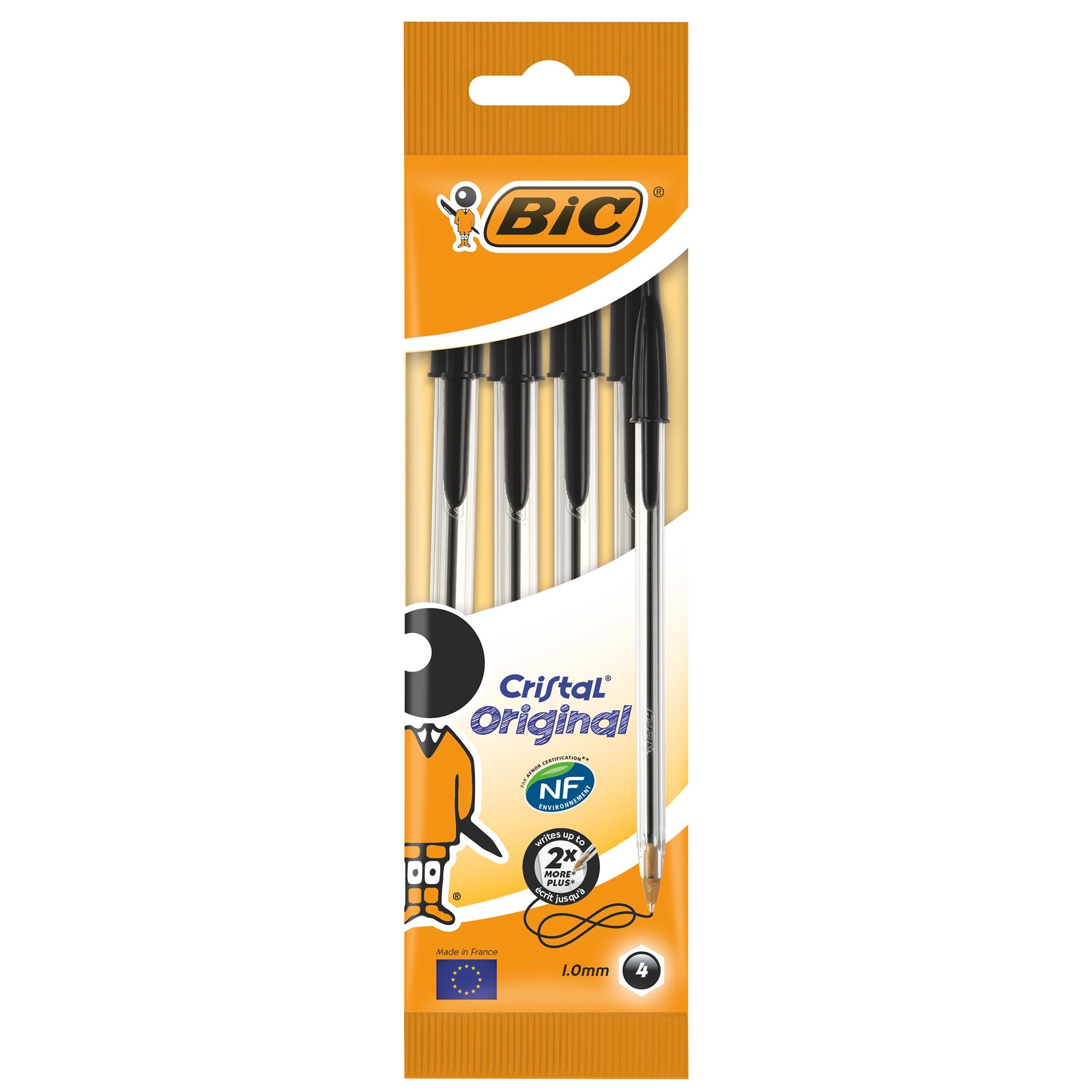 Bic Black Pens 4pk