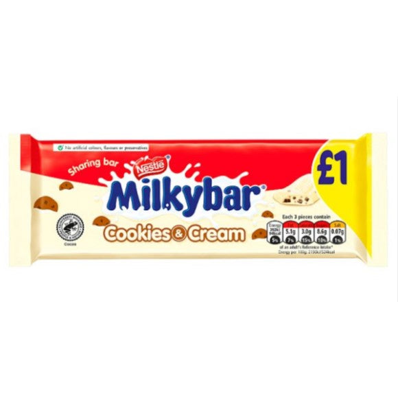 Nestle Milkybar Cookies and Cream 90g *