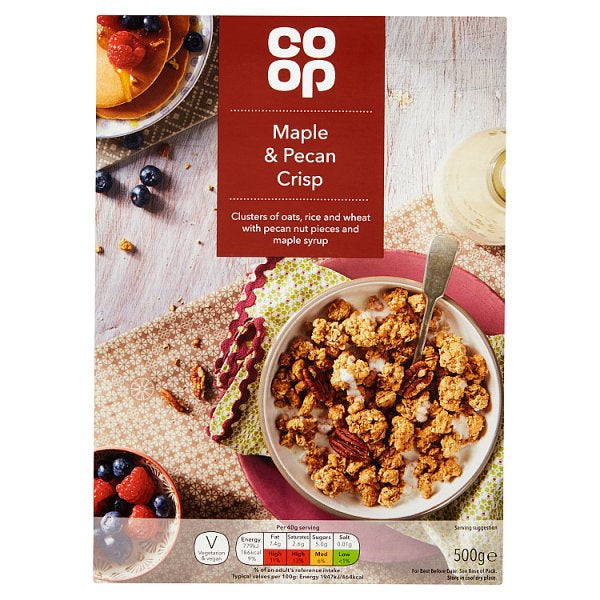 Co op Pecan & Maple Crisp 500g