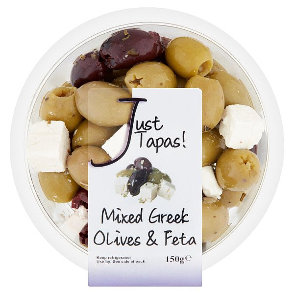 Just Tapas Mixed Greek Olives & Feta 150g