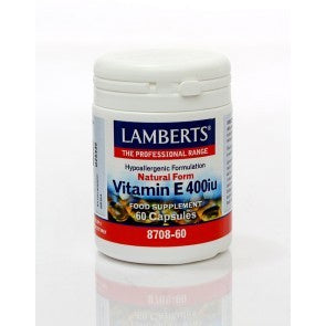 H01-8708/60 Lamberts Natural Vitamin E 400iu*