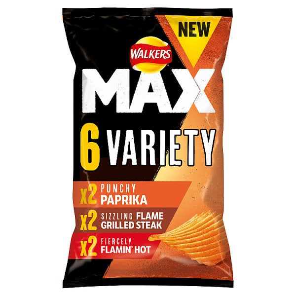 Walkers Max Variety Crisps 6x27g*