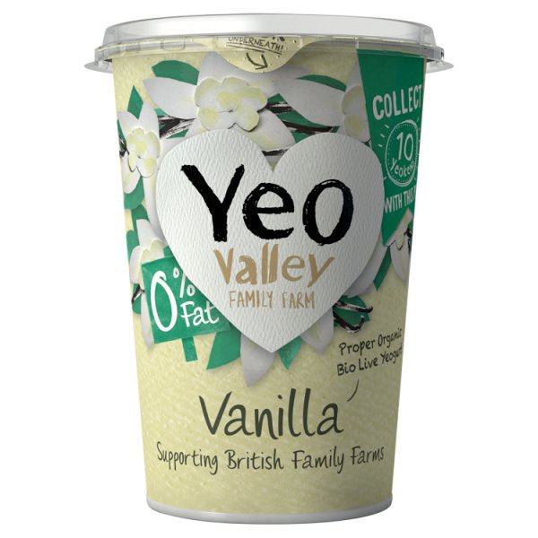 Yeo Valley Organic Fat Free Vanilla Yoghurt 450g