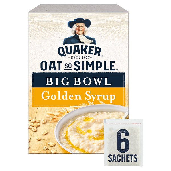 Quaker Oat So Simple Big Bowl Golden Syrup 6 pack#