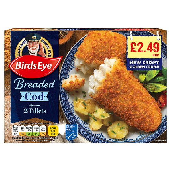 Birds Eye Breaded Cod (2) PM £2.75