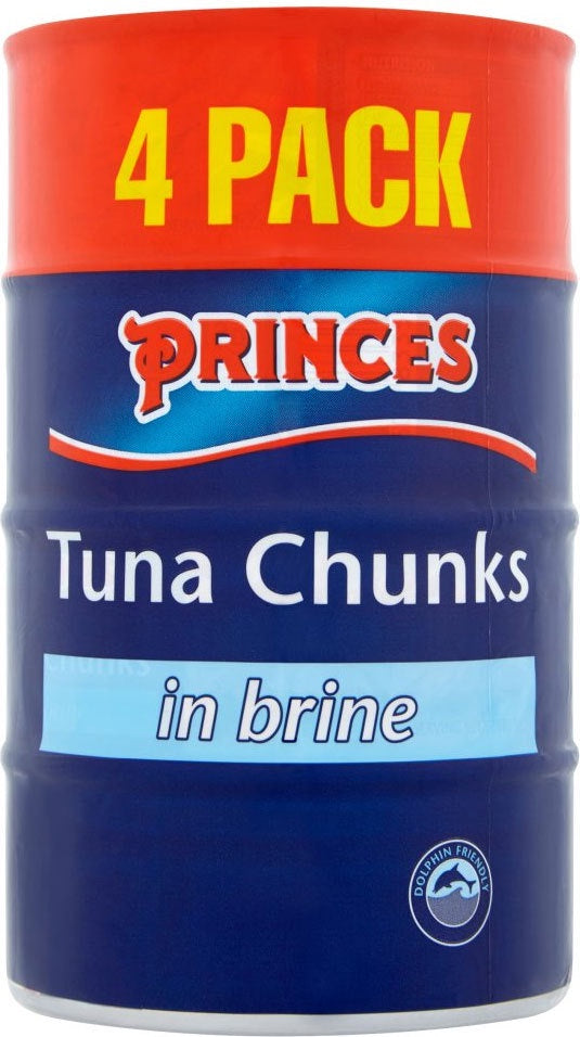 Princes Tuna Chunks in Brine 4x145g #