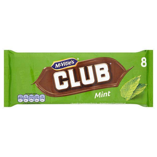 McVities Club Choc Mint 8pk*#