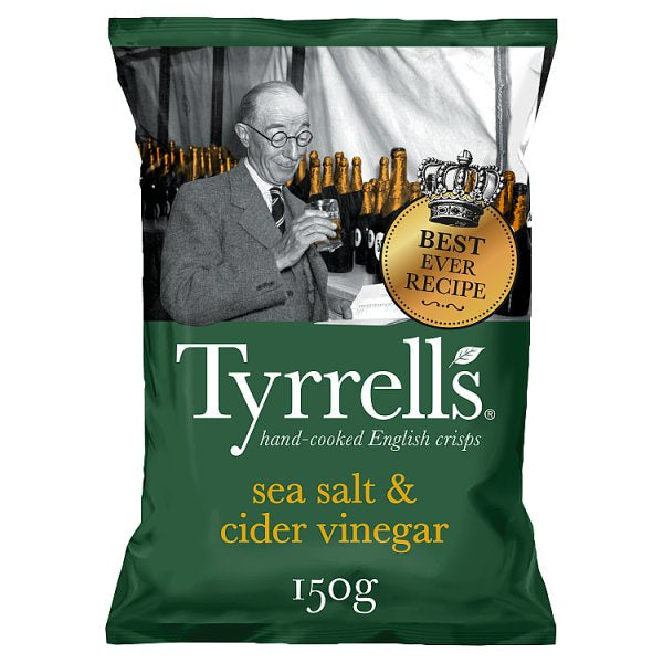 Tyrrells Sea Salt & Cider Vinegar Crisps 150g*