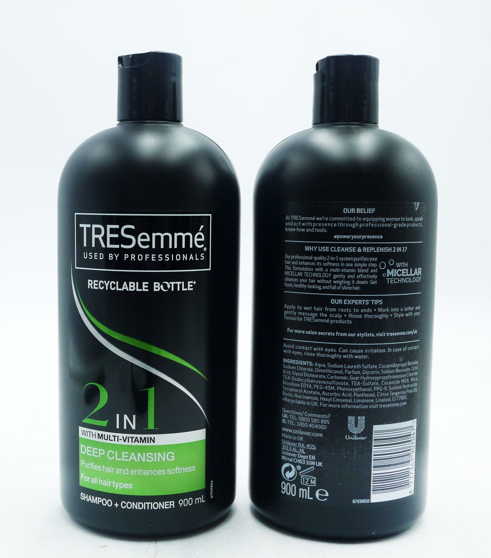 Tresemme Shampoo 2 In 1 Cleanse & Replenish - 900 ml*