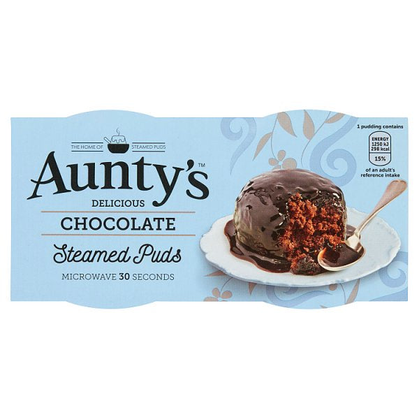 Aunty's Chocolate Steamed Puds 2pk