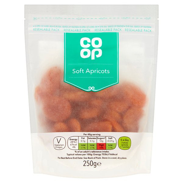 Co-op Soft Apricots 250g