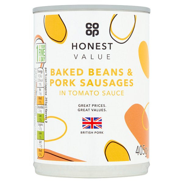 Co-op Honest Value Baked Beans and Sausages 405g