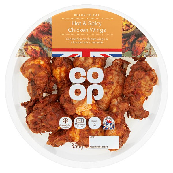 Co-op Hot & Spicy Cooked Chicken Wings 350g